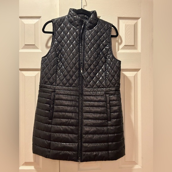 Talbots Long Black Primaloft-Filled Puffer Vest - Picture 10 of 13